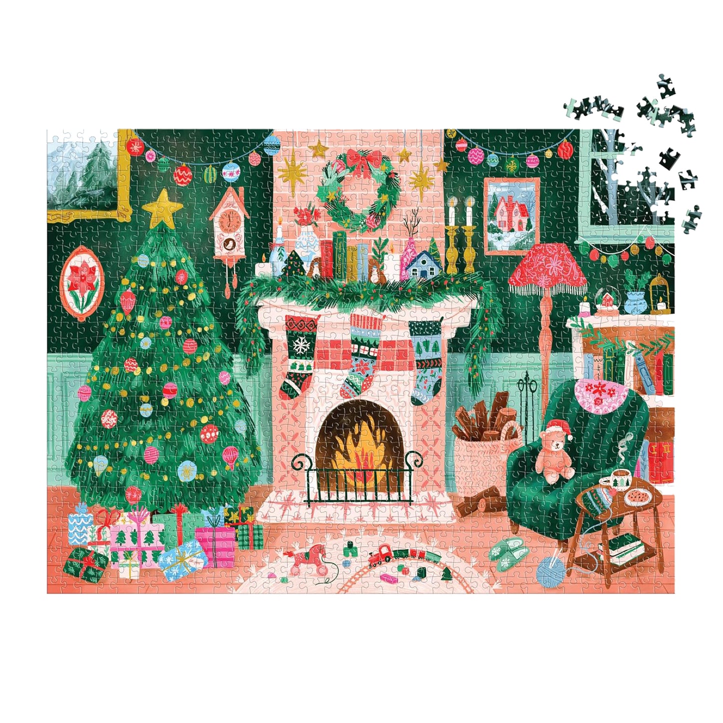 Jigsaw Puzzle | Galison 1000 pieces | Cozy By The Fireplace