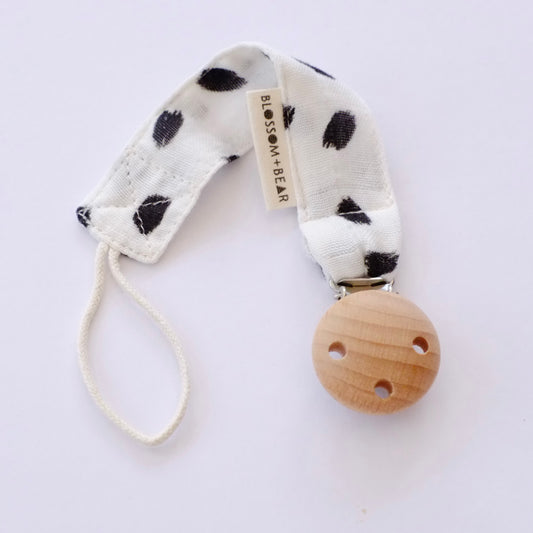 Blossom & Bear | Dummy Clip | White & Black Dash