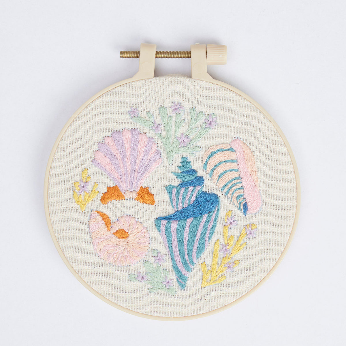 Simply Make | Embroidery By Numbers Kit | Seashells