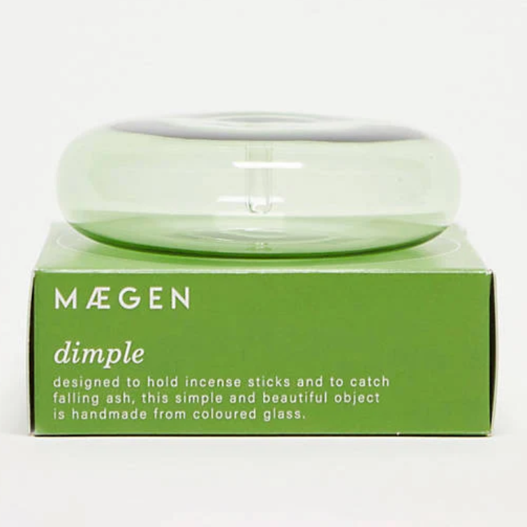 MÆGEN | Dimple Incense Holder Green