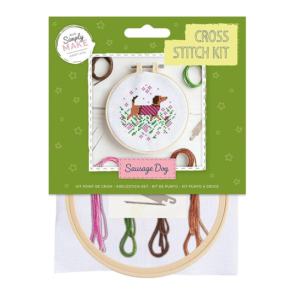 Simply Make | Cross Stitch Kit | Sausage Dog