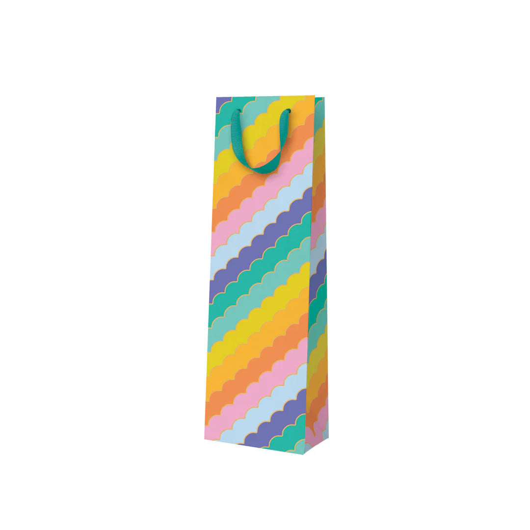 Ohh Deer | Gift Bottle Bag | Rainbow Scallops