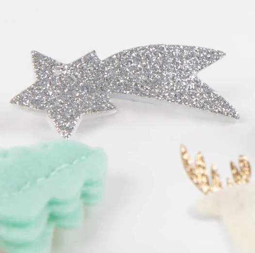 Meri Meri | Felt & Glitter Hair Clips | Festive