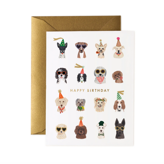 Greetings Card | "Party Pups Happy Birthday"