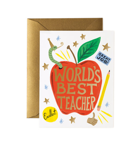 Greetings Card | "World's Best Teacher"