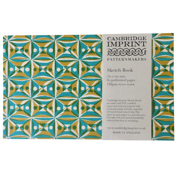 Cambridge Imprint | Softback Sketchbook | Kaleidoscope Yellow and Turquoise