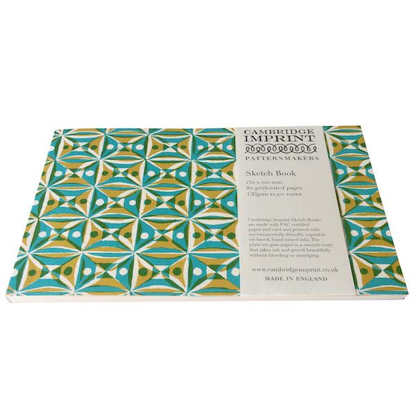 Cambridge Imprint | Softback Sketchbook | Kaleidoscope Yellow and Turquoise