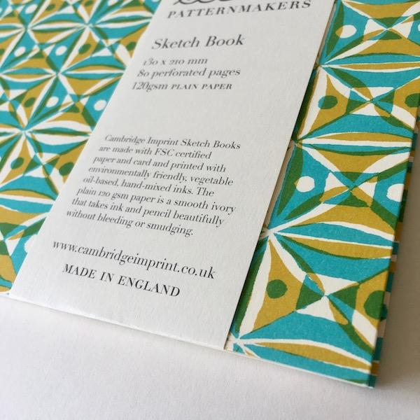 Cambridge Imprint | Softback Sketchbook | Kaleidoscope Yellow and Turquoise