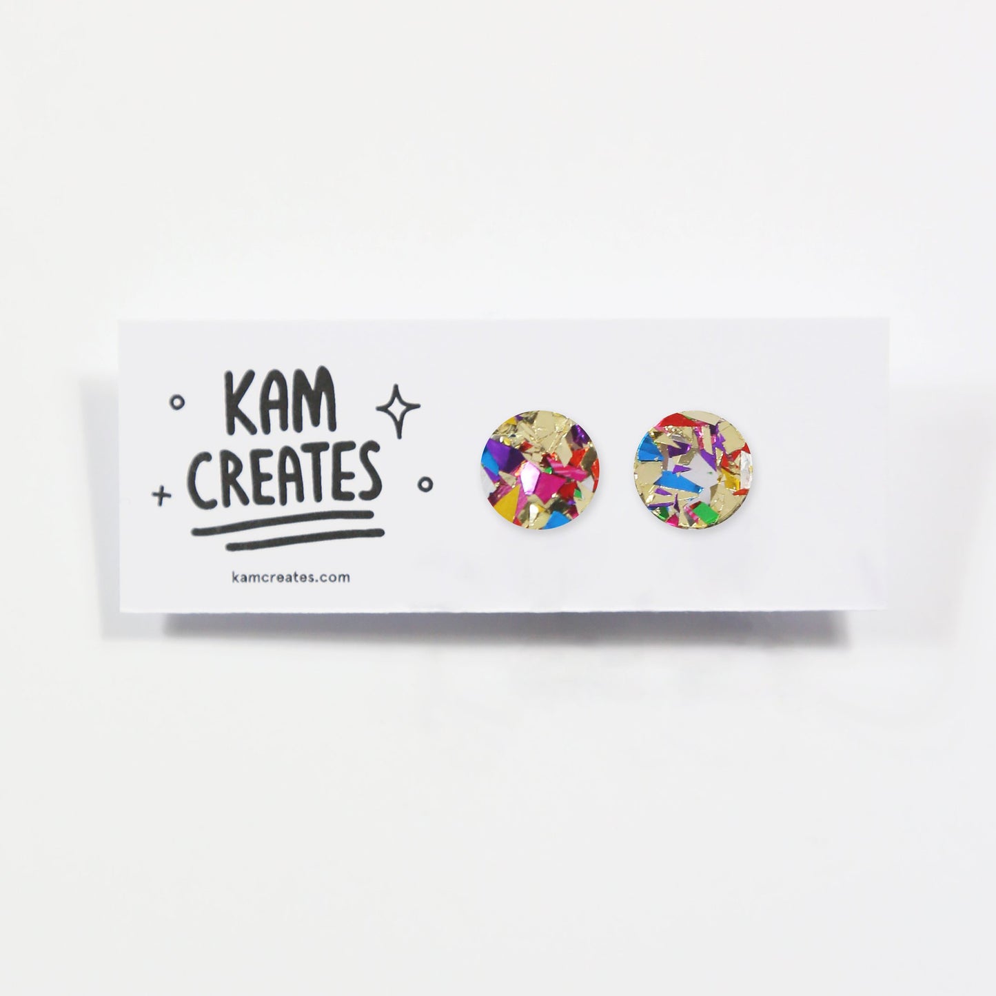 Kam Creates | Confetti Circle Studs | 6 colourways