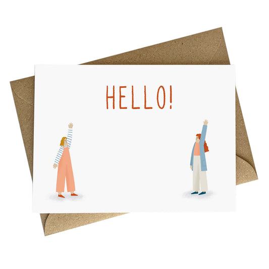 Greetings Card | "Hello" Waving Card