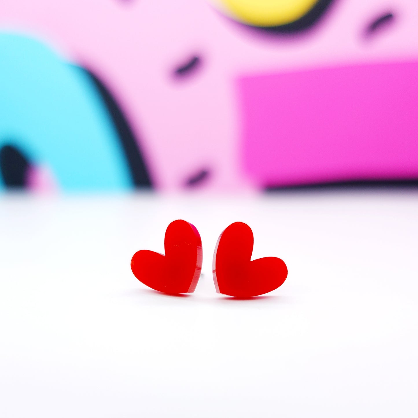 Silly Loaf | Red Heart Stud Earrings