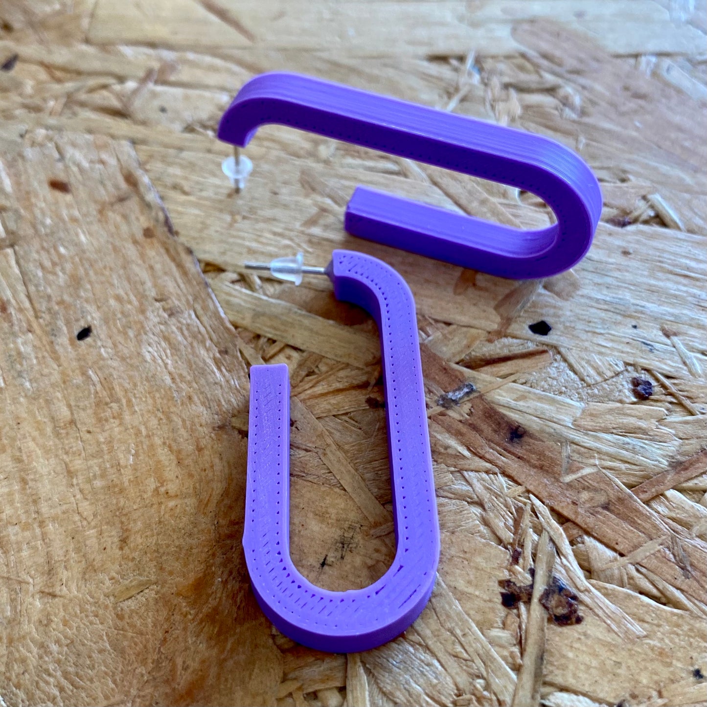 Will Sharp | Long Oval Hoops | Purple