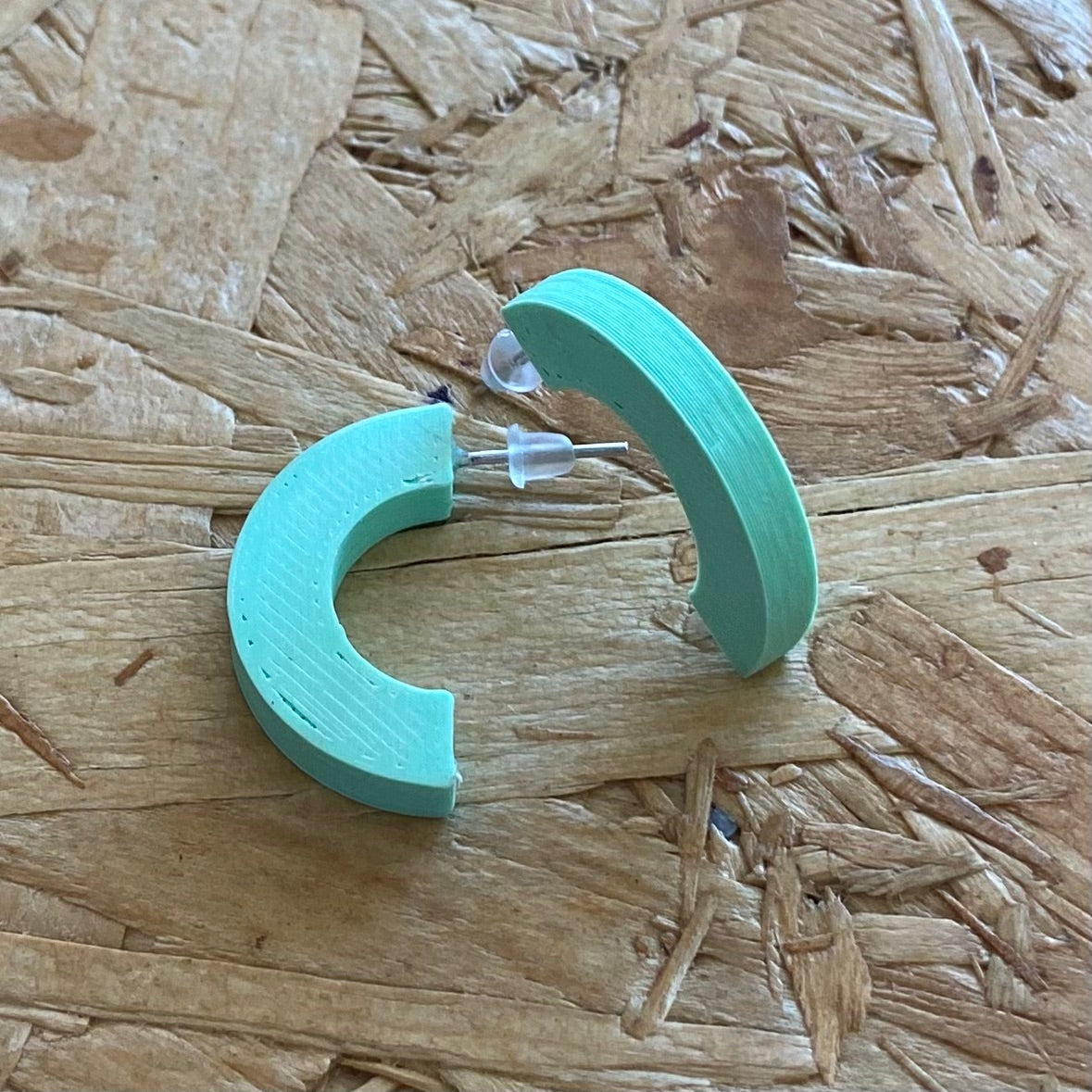 Will Sharp | Curve Stud Earrings | Mint Green