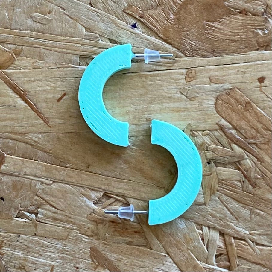 Will Sharp | Curve Stud Earrings | Mint Green