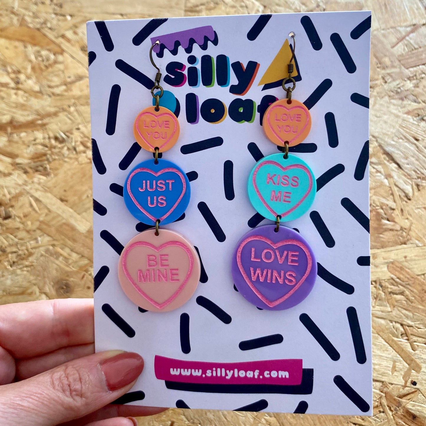 Silly Loaf | Statement Earrings | Love Hearts