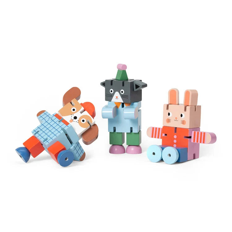 Kikkerland | Kidoki | Wooden Flexi-Animals