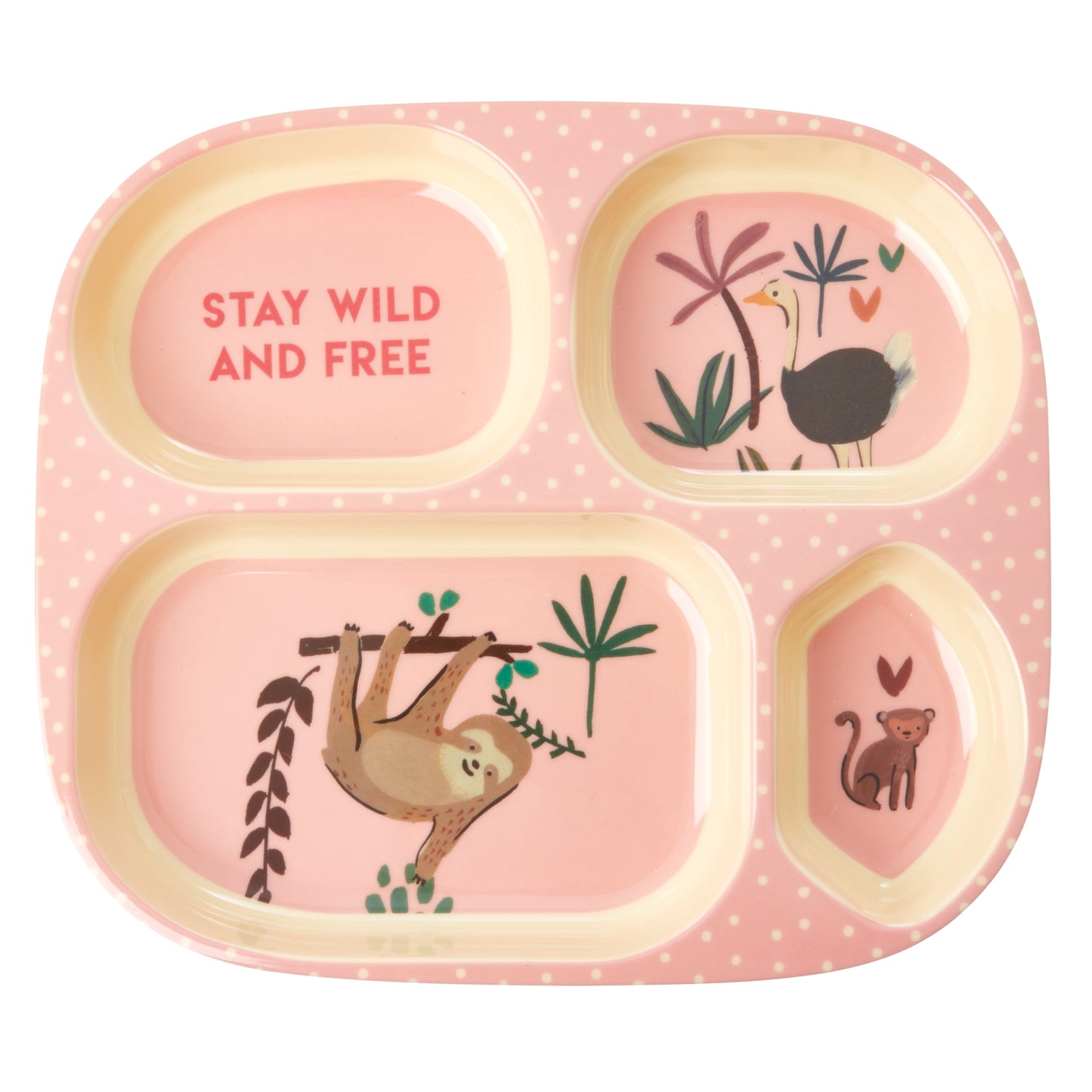 Rice | 4 Room Plate "Stay Wild and Free"