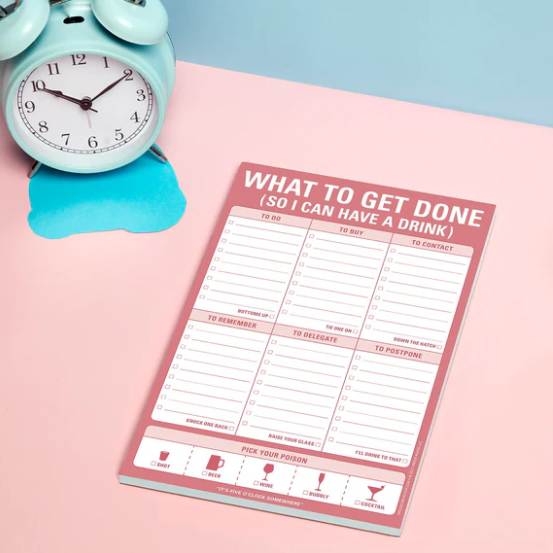 Knock Knock | What to Get Done (So I Can Have A Drink) Pad