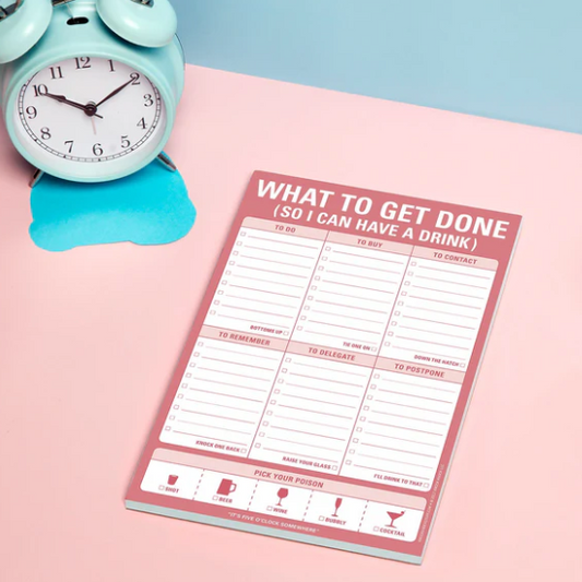 Knock Knock | What to Get Done (So I Can Have A Drink) Pad