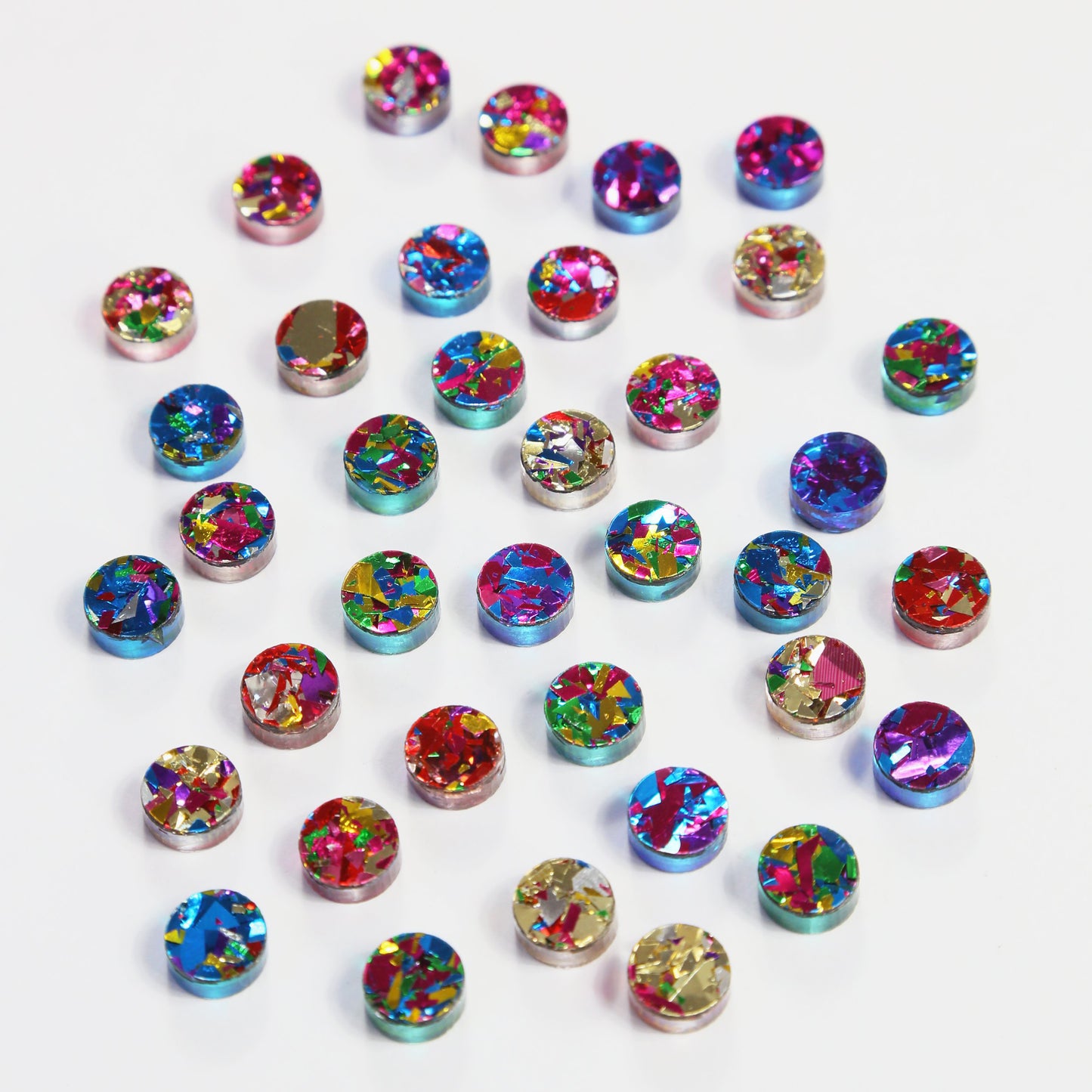 Kam Creates | Confetti Circle Studs | 6 colourways