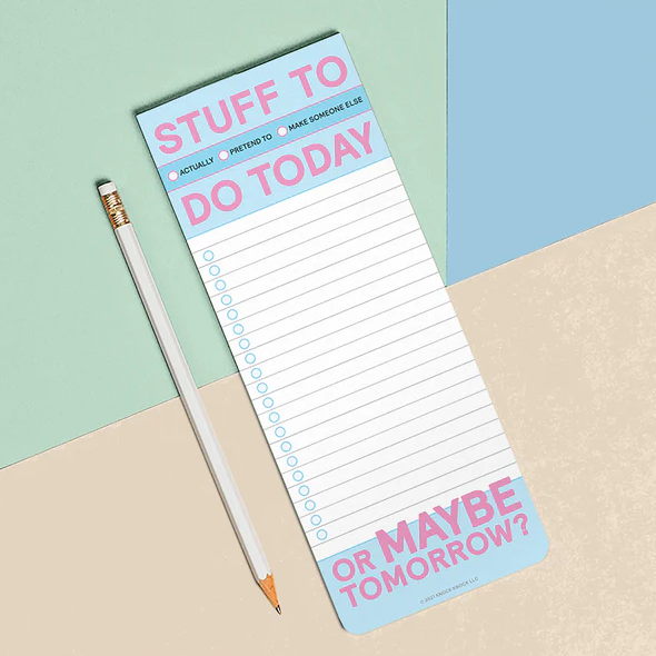 Knock Knock | Stuff to Do Today Make-a-List Pad