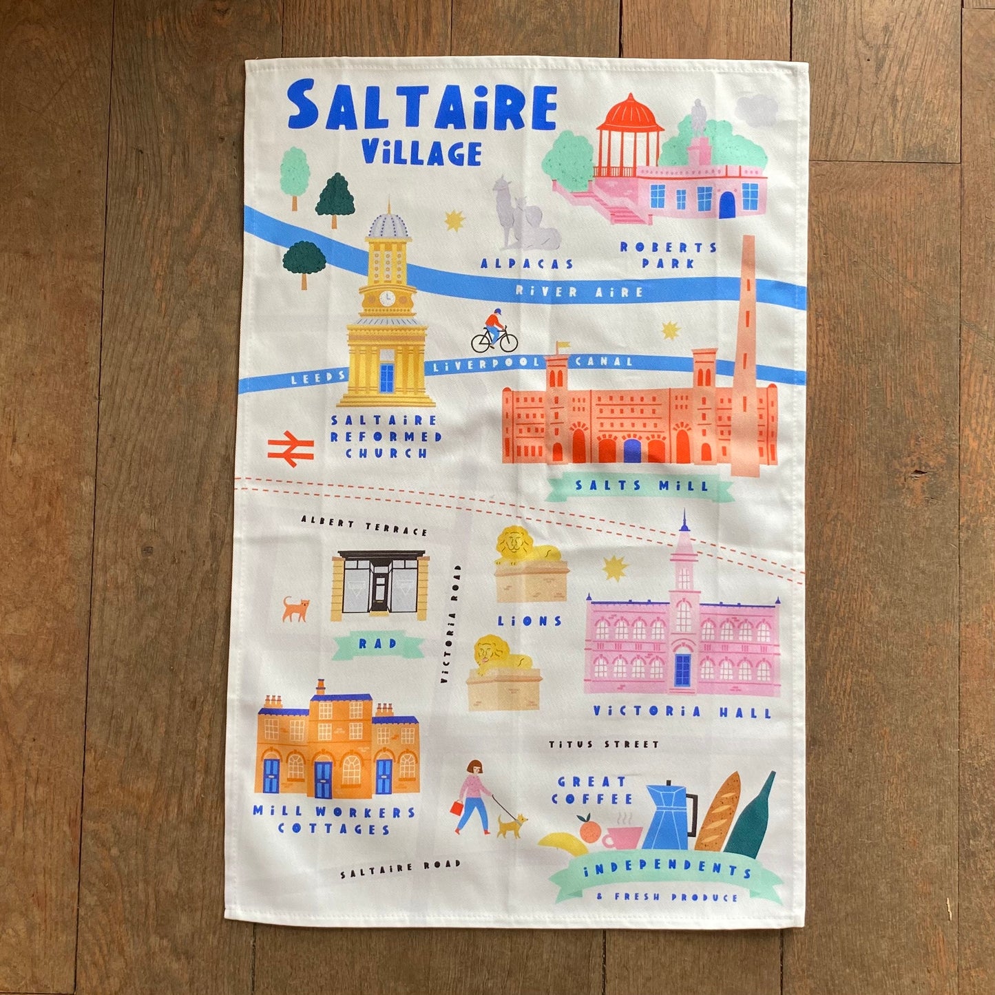 Lemon & Sugar X Rad Studio | Tea Towel | Saltaire Village