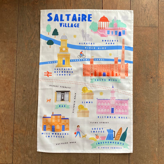 Lemon & Sugar X Rad Studio | Tea Towel | Saltaire Village