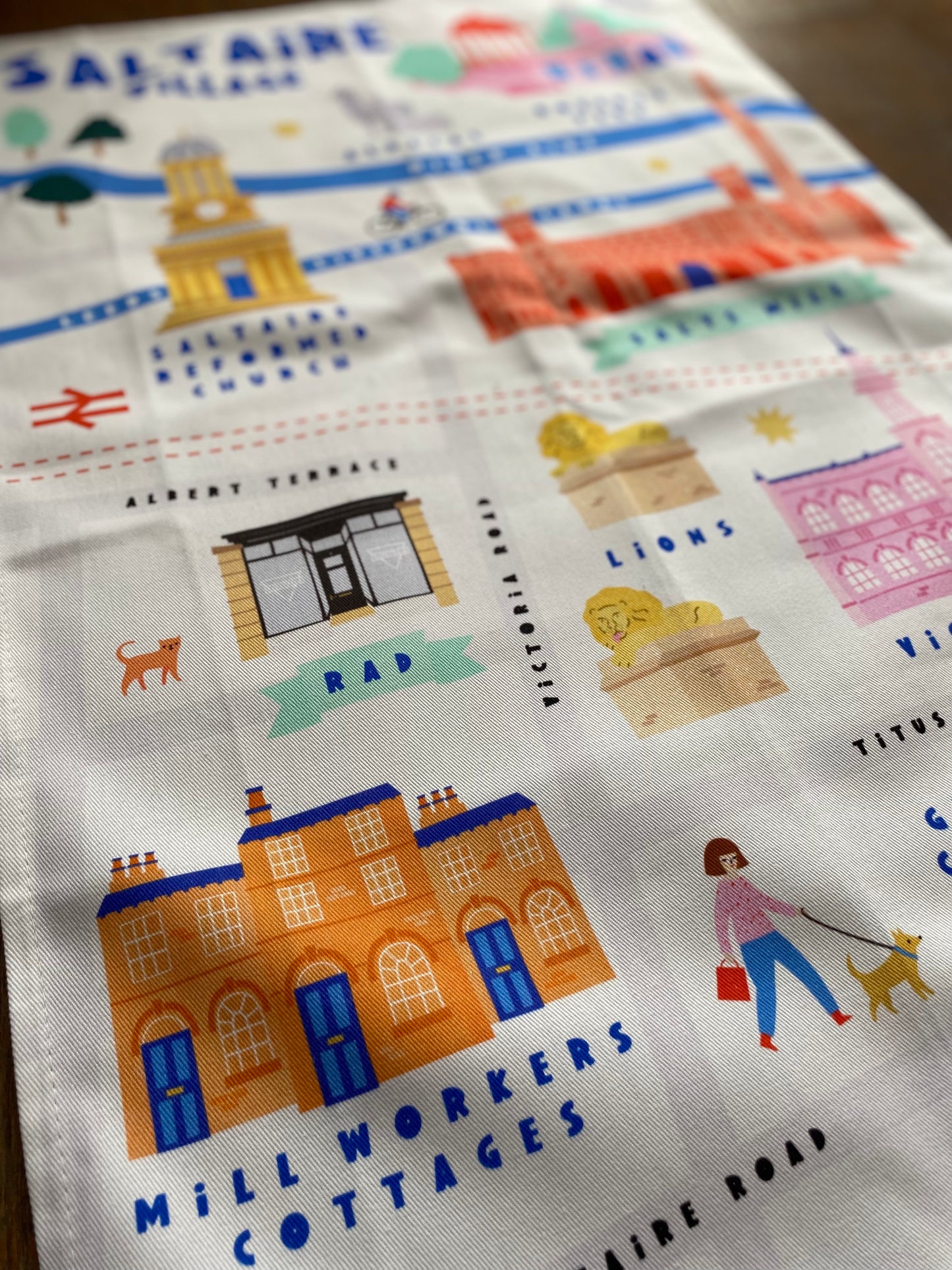 Lemon & Sugar X Rad Studio | Tea Towel | Saltaire Village