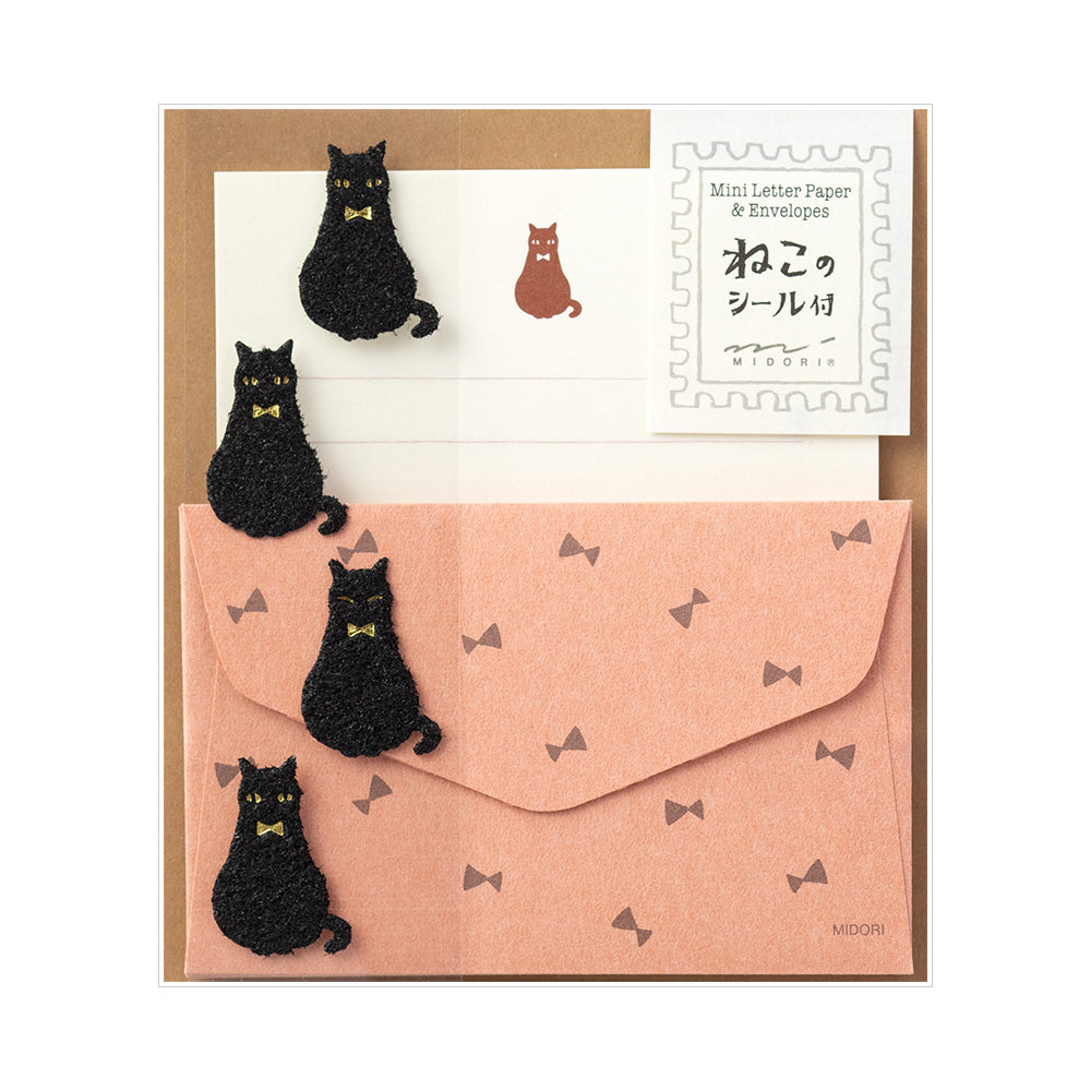 Midori | Mini Letter Paper & Envelopes | Cats