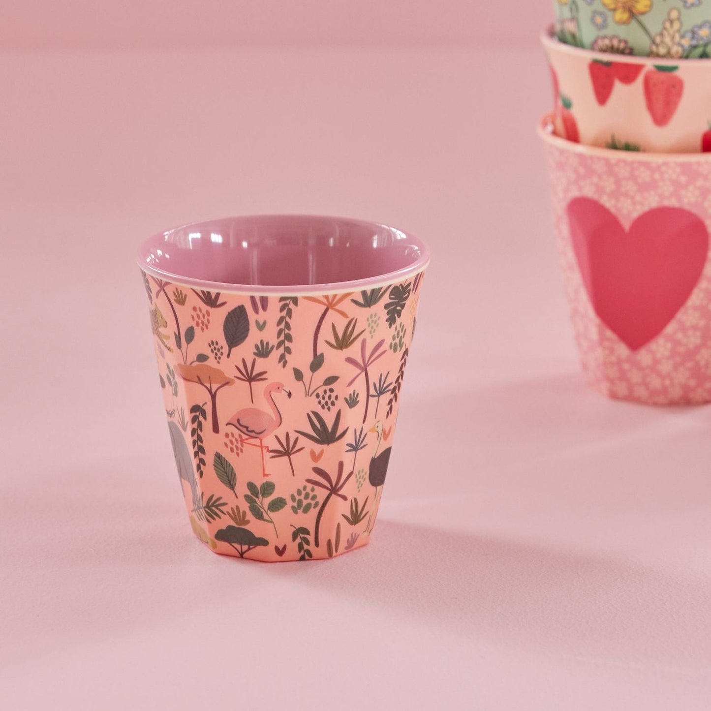 Rice | Medium Melamine Cup | Coral Jungle