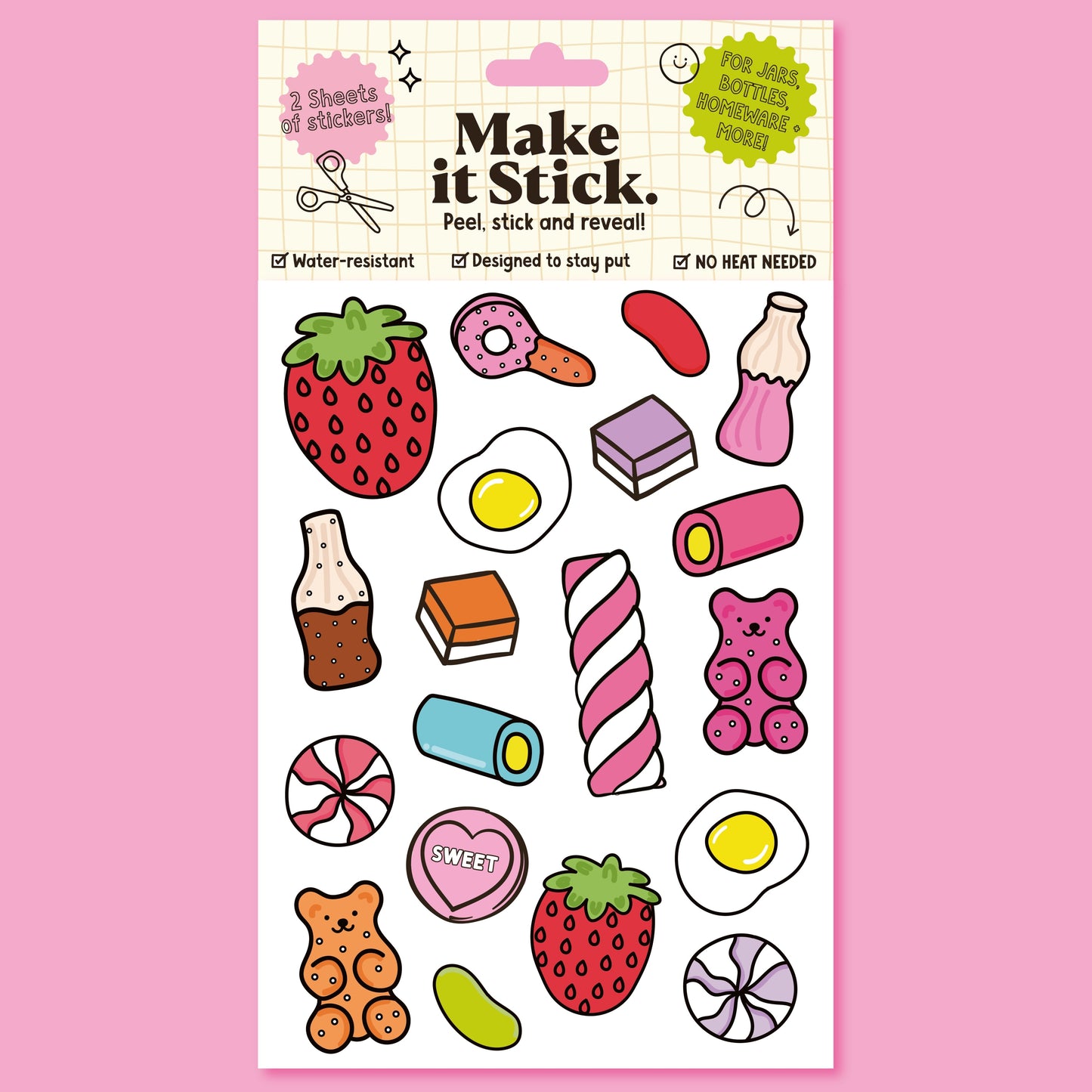 Make It Stick | Peel & Stick Transfers | Sweets