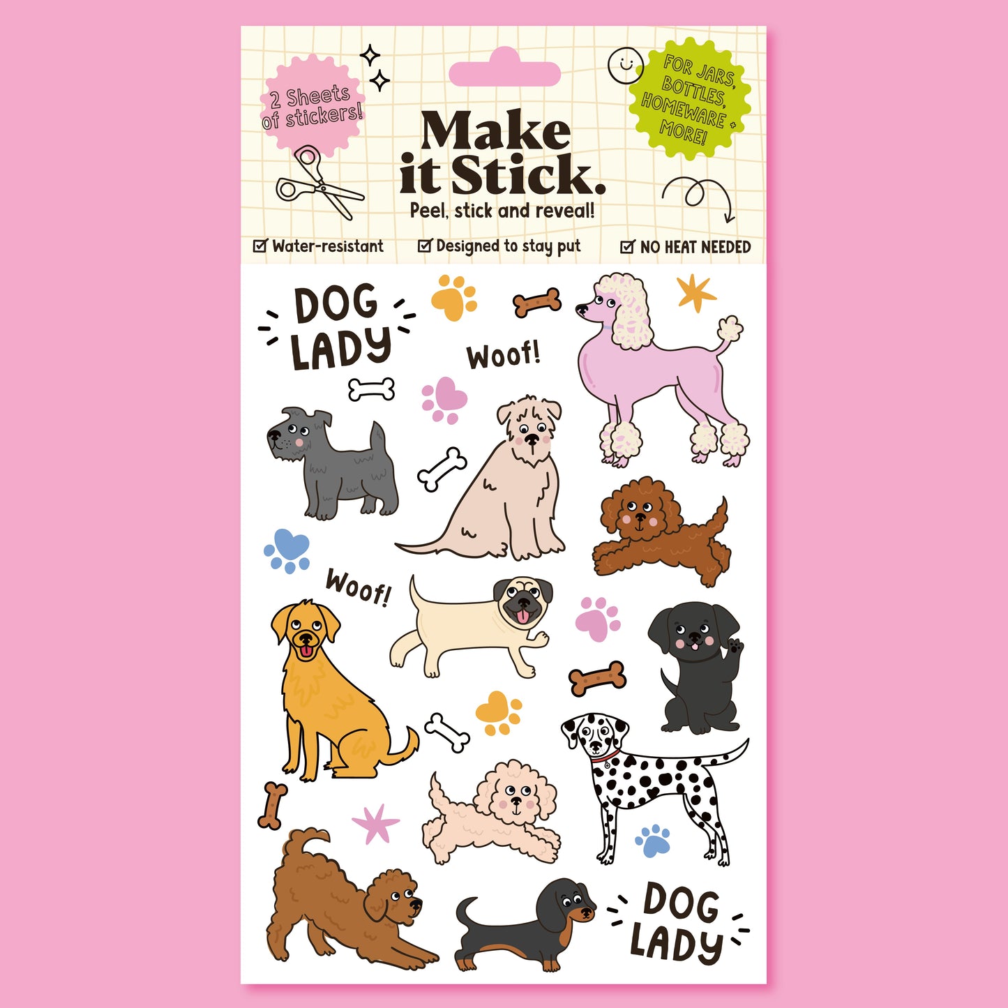Make It Stick | Peel & Stick Transfers | Dogs