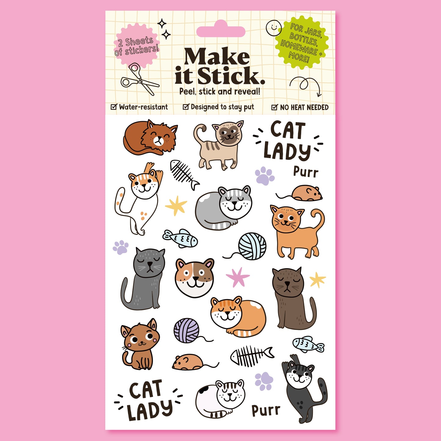 Make It Stick | Peel & Stick Transfers | Cats