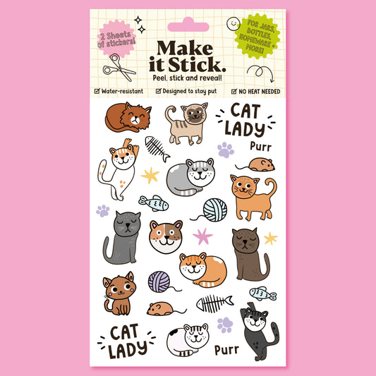 Make It Stick | Peel & Stick Transfers | Cats