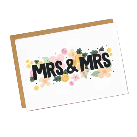 Greetings Card | "Mrs & Mrs" Floral