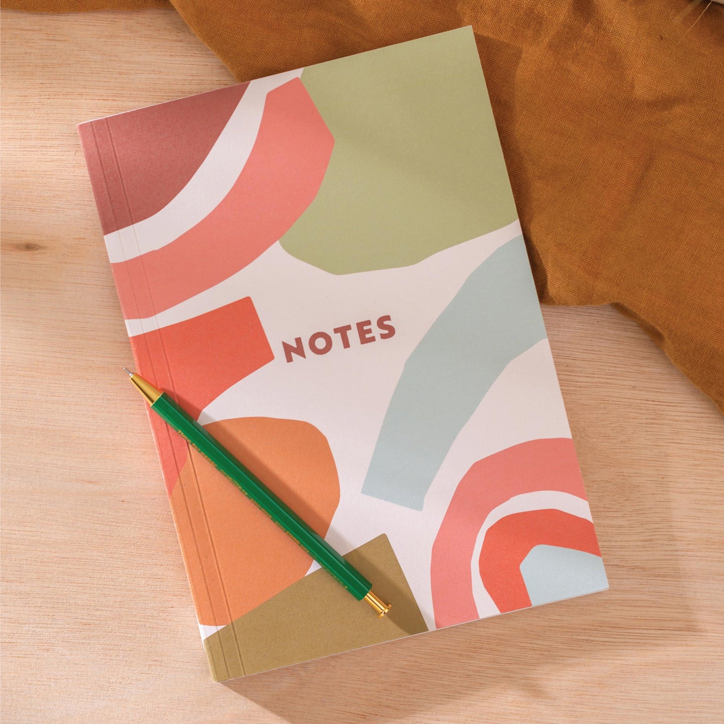 Once Upon a Tuesday | A5 Lay Flat Notebook | Boho Paper Shapes | Lined