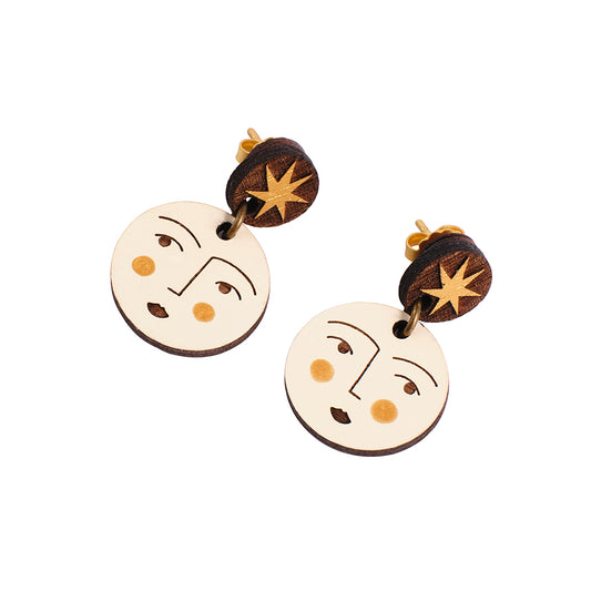 Materia Rica | Moon & Stars Stud Earrings