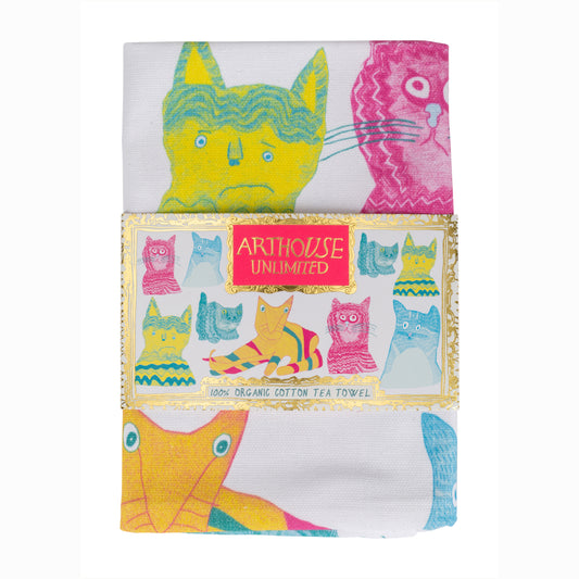 100% Organic Cotton Tea Towel | Miaow for Now