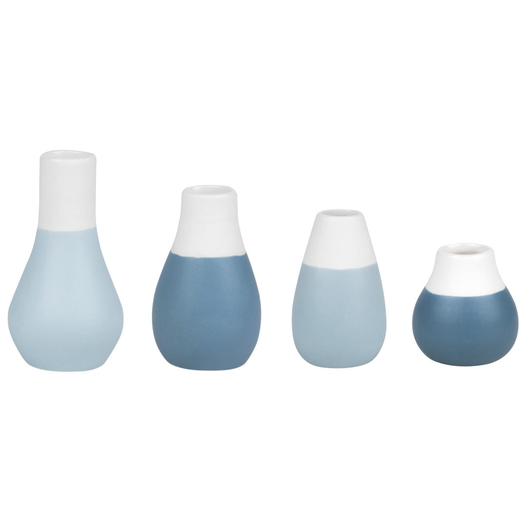 Räder | Set of 4 Mini Vases | Blue