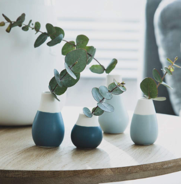 Räder | Set of 4 Mini Vases | Blue