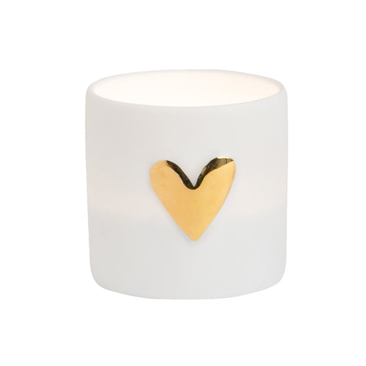 Räder | Mini Porcelain Pot | Gold Heart