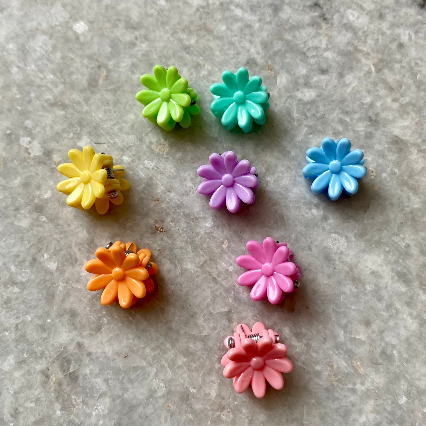 Multipack Flower Hair Clips | Multicoloured x8