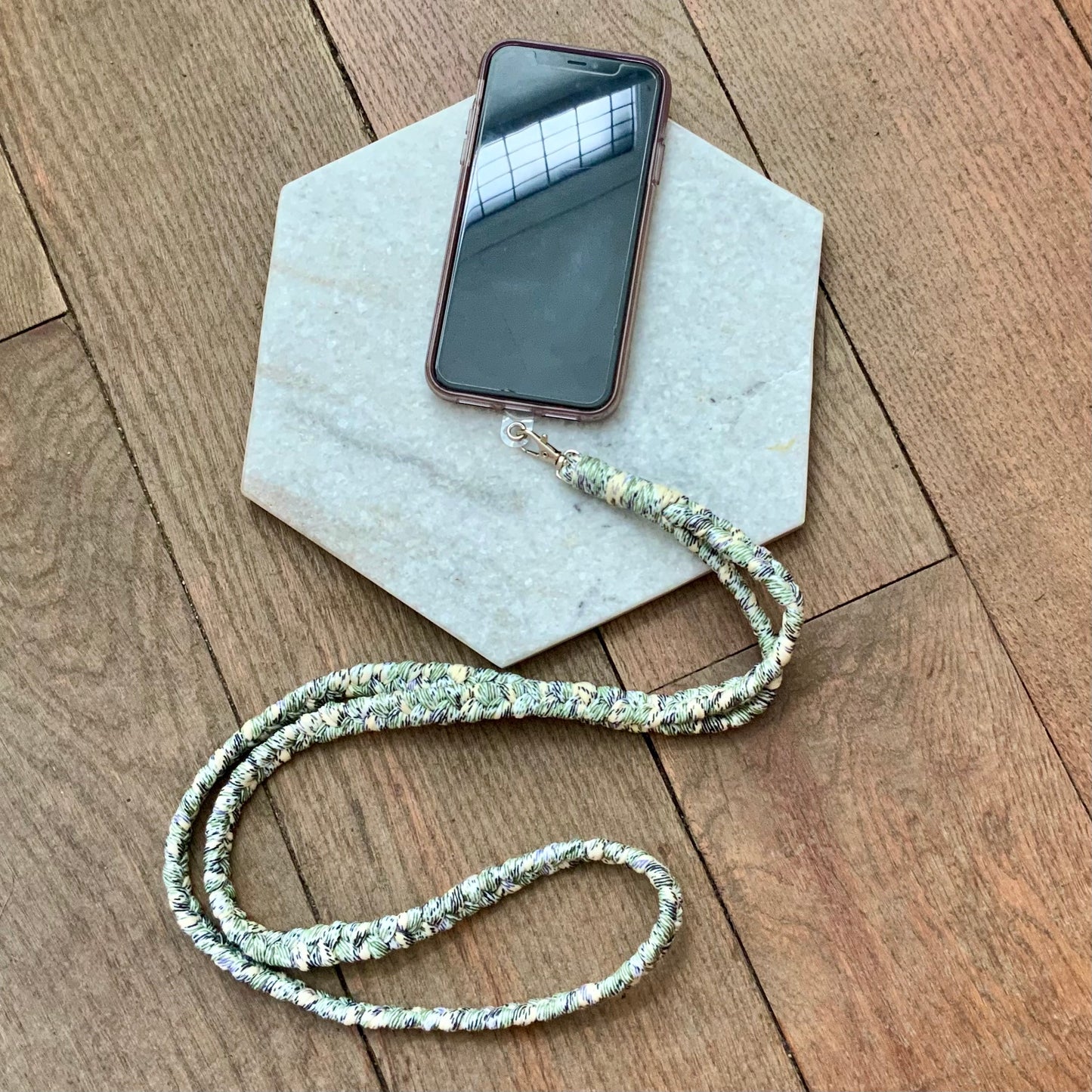 Northern Rose | Mobile Phone Lanyard | Mottled Green