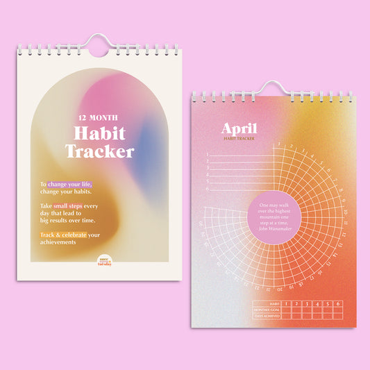 Once Upon a Tuesday | Daily Habit Tracker | 12 Month Goal Planner | Gradients