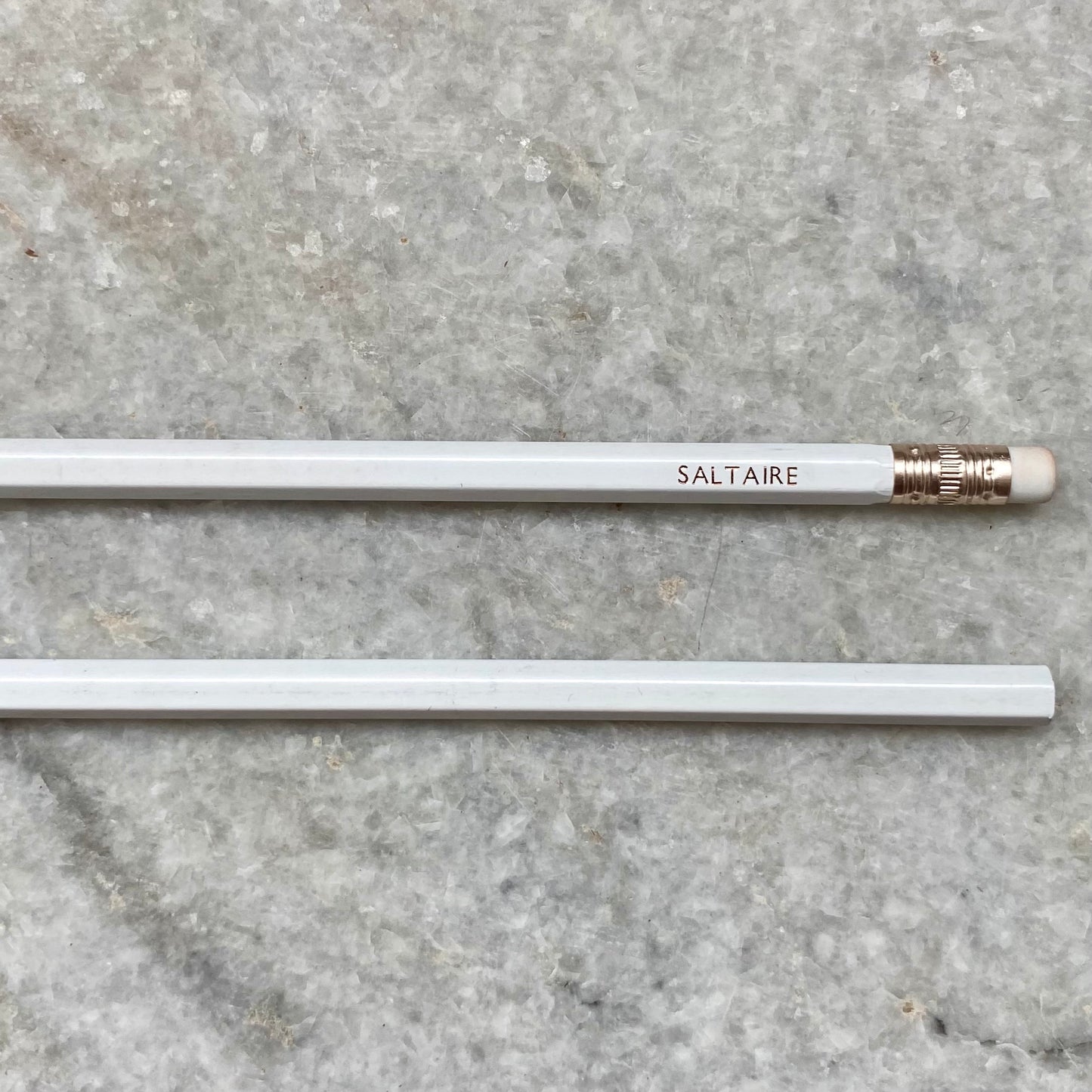 Pencil with Rubber | Saltaire | White