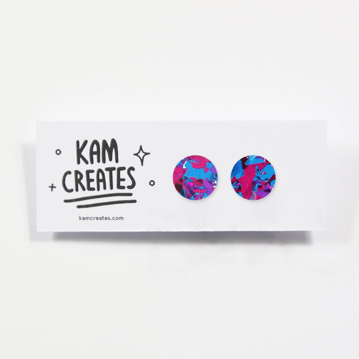 Kam Creates | Confetti Circle Studs | 6 colourways