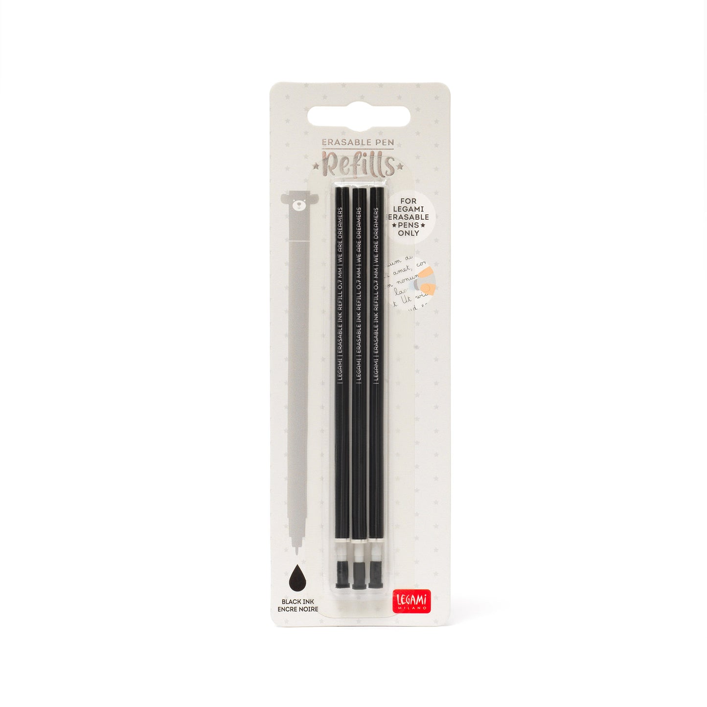 Erasable Gel Pen Refill | Black Ink