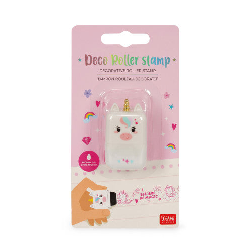 Legami | Deco Roller Stamp | Unicorn with Fuchsia Ink