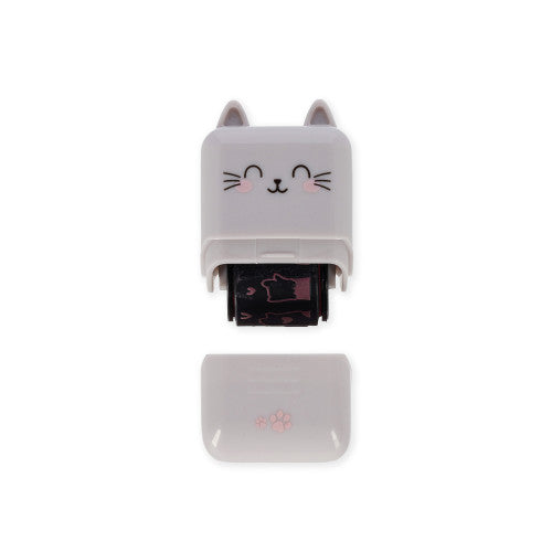 Legami | Deco Roller Stamp | Kitty Cat with Pink Ink