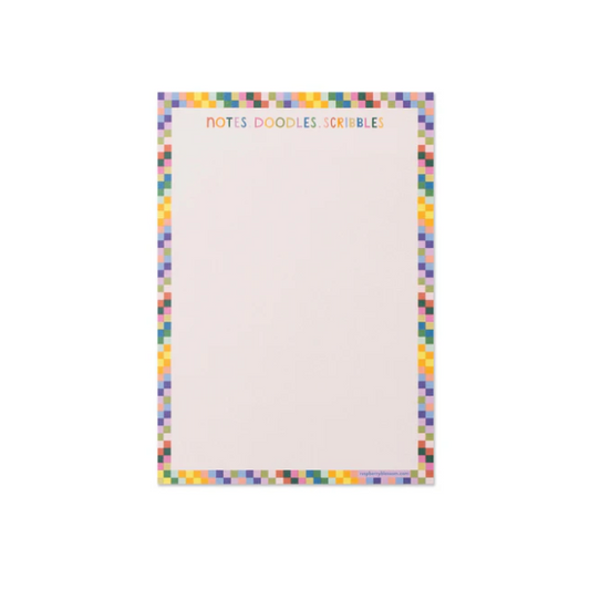 Raspberry Blossom | A5 Notepad | Rainbow Check